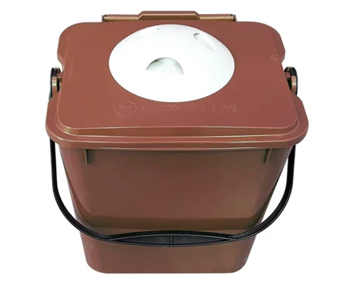 resíduos orgânicos balde com filtro biológico na tampa ecozero biofactor