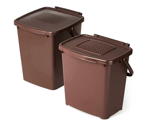 resíduos orgânicos balde sete litros conjunto ecozero biofactor